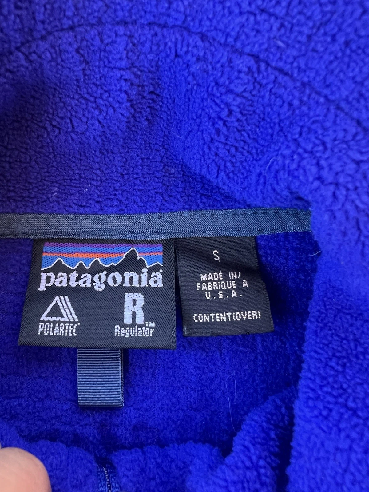 patagonia vintage regulator polartec fleece full zip jacket