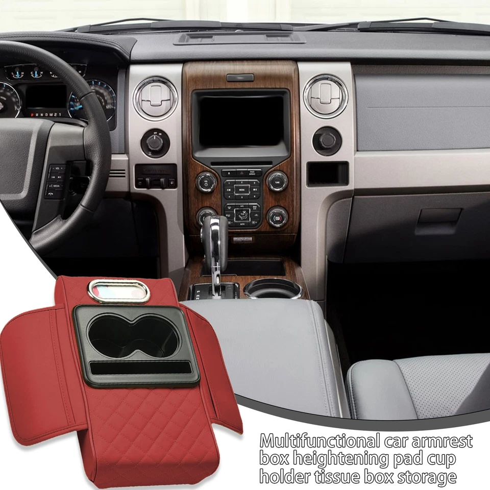 Almofada console central apoio de braço carro copo e suporte para telefone capa multifuncional  - Imagem 4 de 4