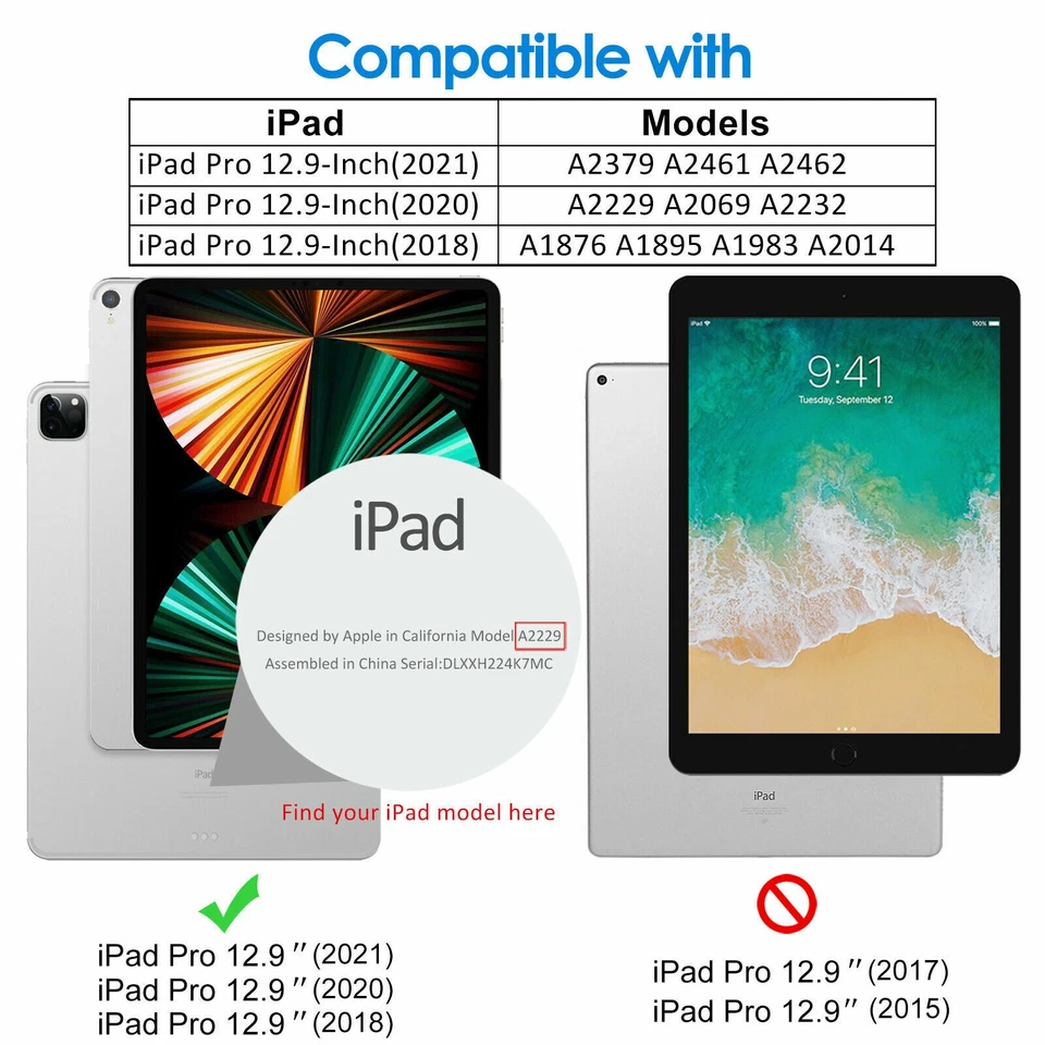 Tempered Glass Screen Protector TPU Case Cover for iPad Pro 11" 12.9" 2021/2020 - Image 3 of 4