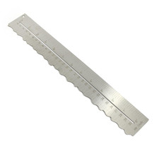 Stainless Steel Metal Paper Tearing Ruler Craft Ruler for Cutting Paper to Wavy