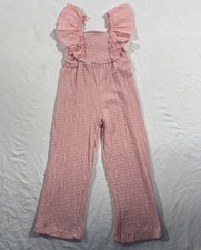 Zara Jumpsuit Wrinkled Pink Girls 5 Years NWT