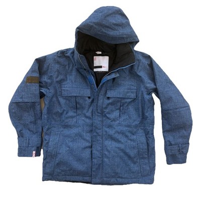 Bonfire Snowboarding Company Jacket Zodiac Blue Men s XL Detachable Hood
