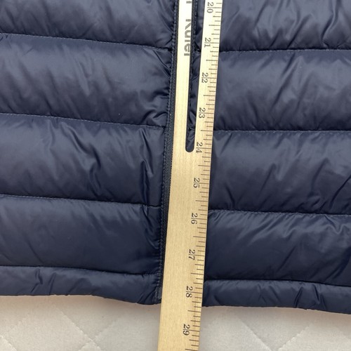 Lands End Jacket Mens Medium Down Puffer Full Zip Jacket Navy Blue Full Zip - Picture 6 of 12