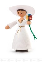Miniatur Braut H=Ca 4,5 Cm Neu Erzgebirge Weihnachtsfigur Holzfigur