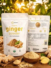 2lb Organic Ginger Powder |  Spice Source