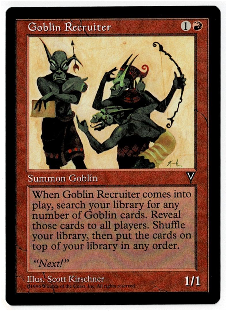 1996 Visions Goblin Recruiter Uncommon MTG