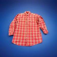 Wrangler Riggs Workwear Mens Plaid Long Sleeve Button Front Shirt Size XL