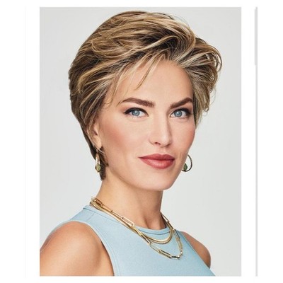 RAQUEL WELCH Up Close And Personal Wig, Bronzed Sable, Memory Cap, Short New