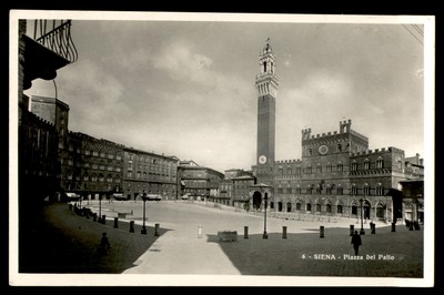 Postcard RPPC Piazza del Palio, Siena, Italy