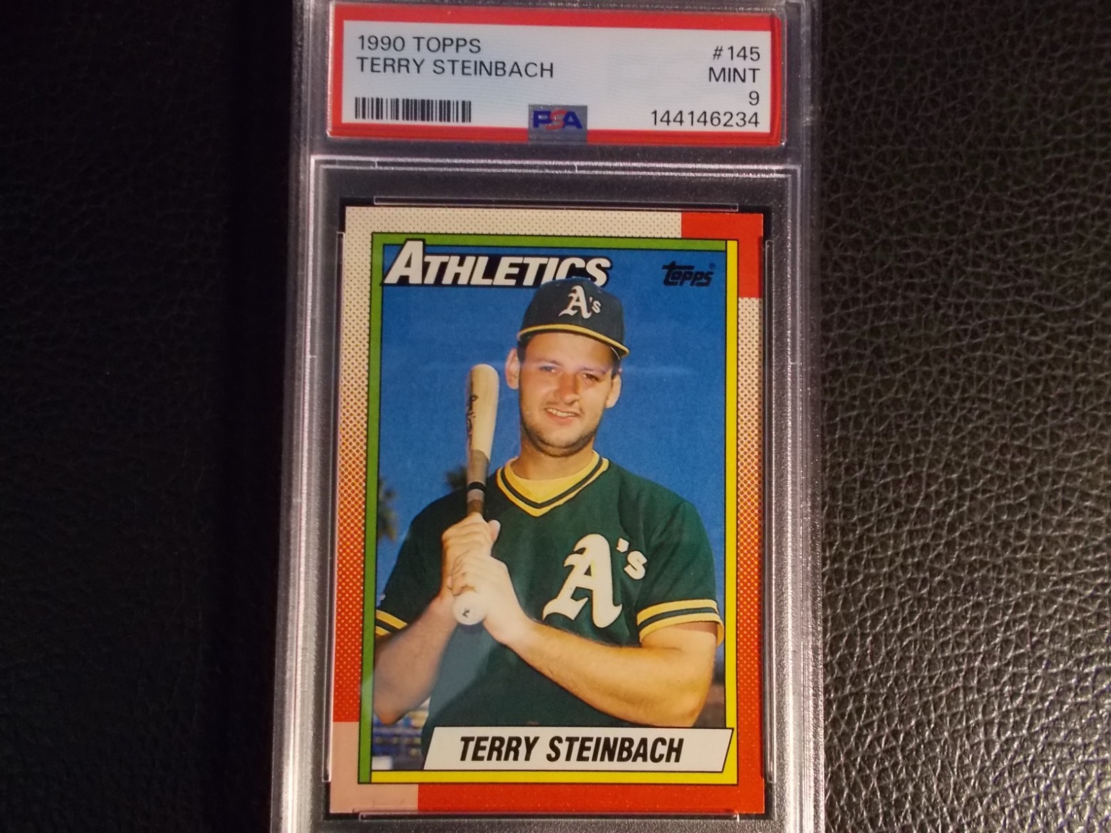 1990 TOPPS #145 TERRY STEINBACH PSA 9 !!!