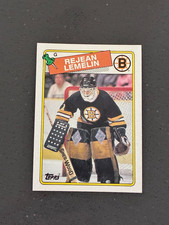 1988-89 Topps #186 Rejean Lemelin - Bruins