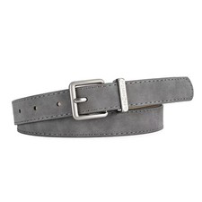 Faux Leather Belt 2.3cm Silver Pin Buckle Women's Casual Jeans Waist Belts
