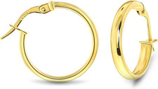 Orecchini Donna Cerchio Oro Giallo 9 Kt / 375