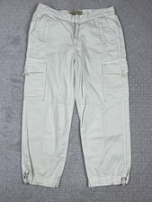 Vintage Polo Jeans Cargo Pants Womens 4 Utility Pockets Buckle Back Tapered Y2K
