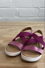 Born Pink Women's Jayla Sandals Leather Slingback Strappy Slip On Shoes Size 7M