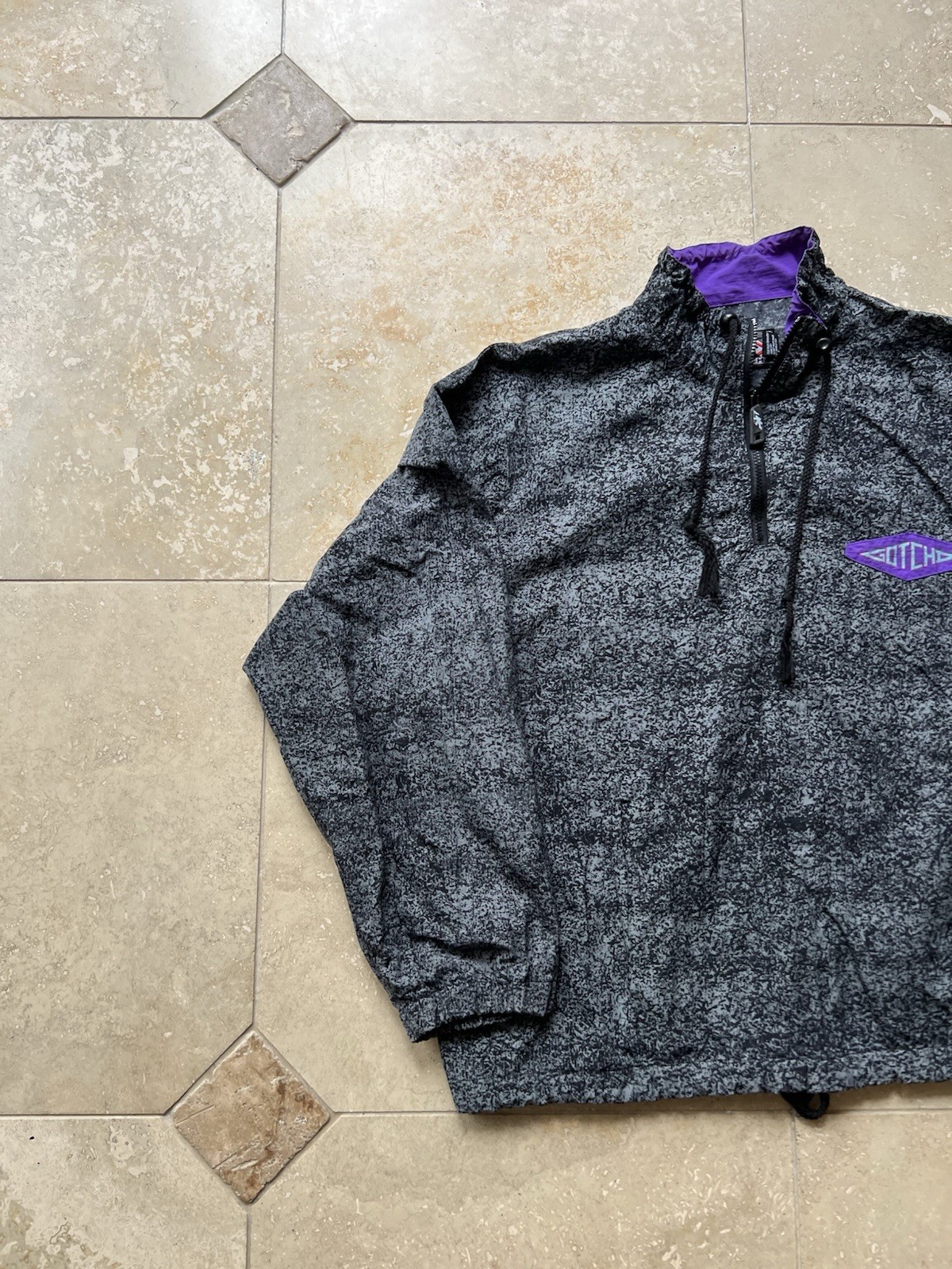 VTG Gotcha Gray Pullover Half Zip Adjustable Anor… - image 3