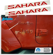 2018-2024 Wrangler JL SAHARA Fender Badge Overlay Decal  Stickers