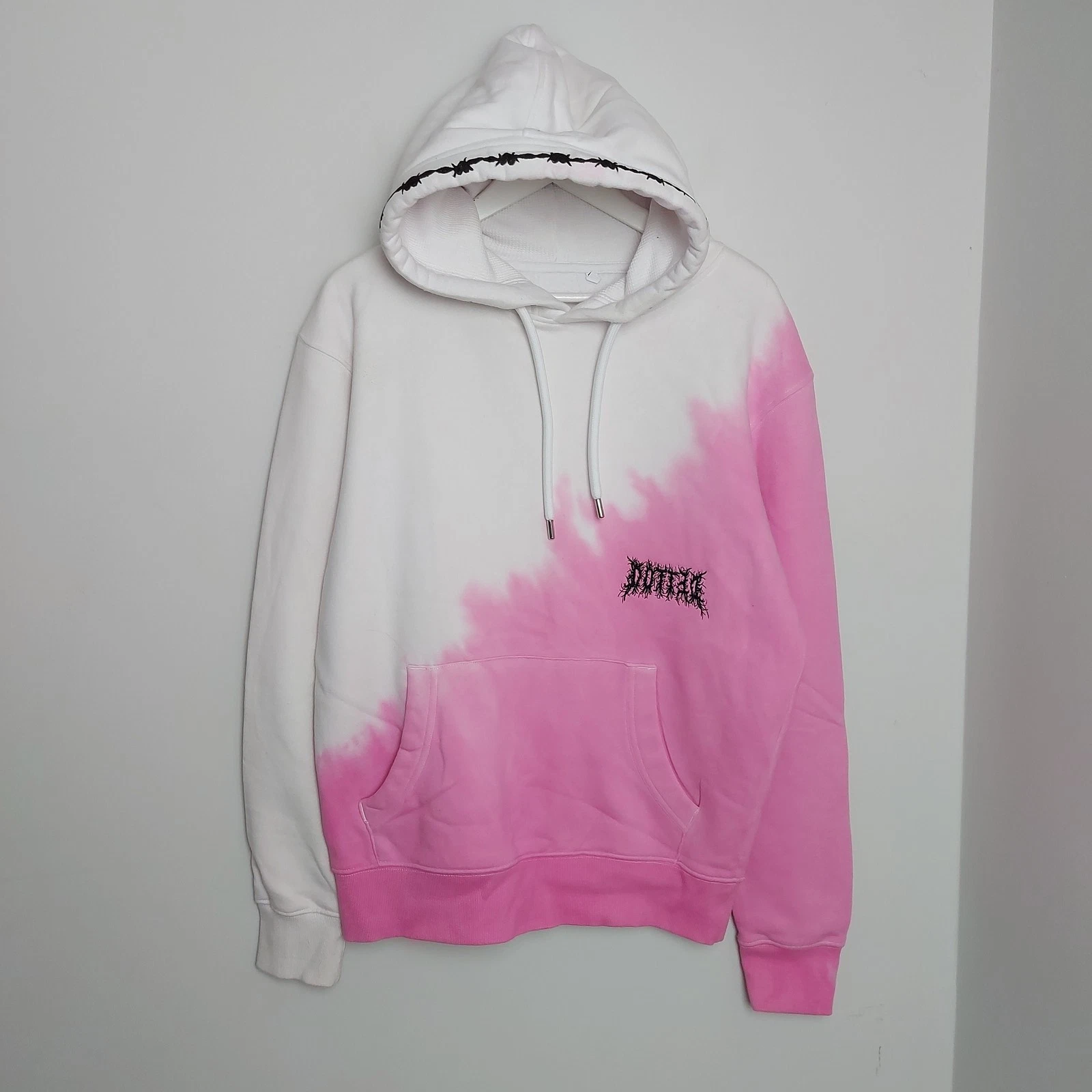 Fanmade Hard Life Band Hoodie Medium Dip Dye Pink White Tie Dye Love Romance