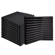 Ikaufen 48 Pack Acoustic Foam Panels, 2" X 12" X 12" Studio Foam Wedges, High...
