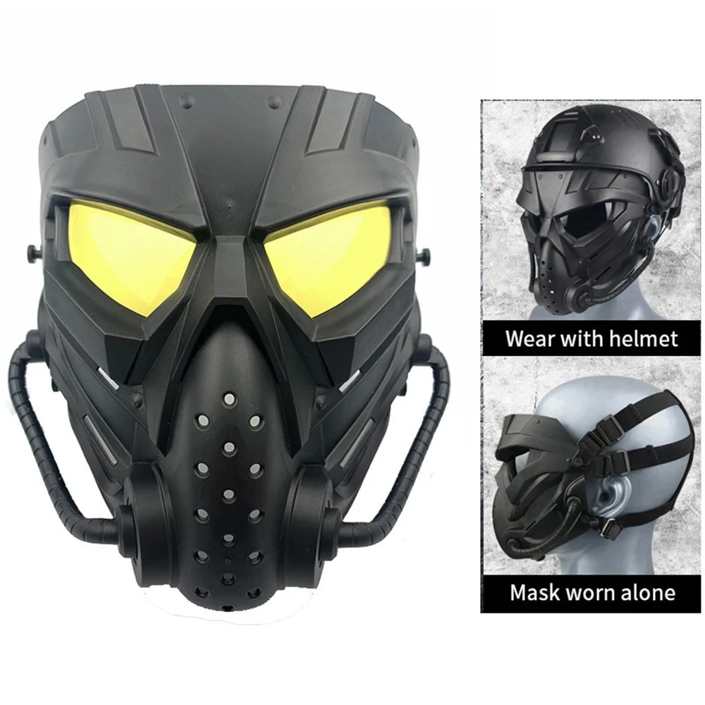 Maschera tattica a mezza faccia per uso all'aperto, caccia, paintball