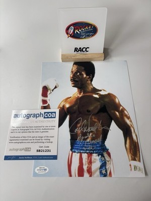 CARL WEATHERS In-Person signiertes Autogramm 20x25cm Rocky ACOA