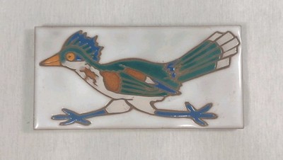 Mag Mor Studios Tile Roadrunner Bird Southwest Wall Art Trivet Hand Painted
