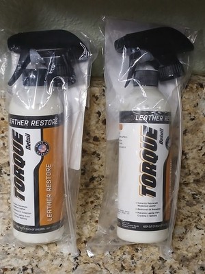 2  Spray Bottles Of Torque Detail Leather Restore, Brand New in Sealed Package