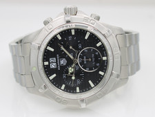 Tag Heuer Aquaracer Chronograph 43mm Black Date Dial Dive Watch CAF101E 2