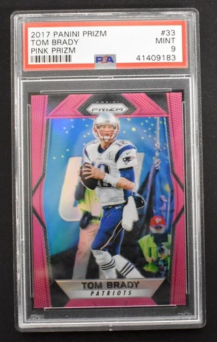 Tom Brady 2017 Panini Prizm Pink Prizm SSP #33 New England Patriots PSA 9 MINT