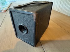 Agfa Cadet A-8 Box Camera 1937-1941 with foldout viewfinder and camera strap