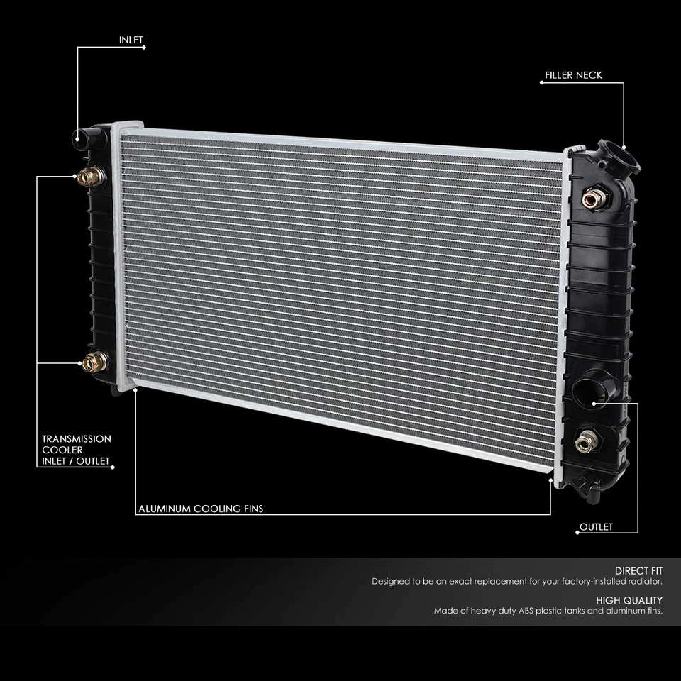 FOR 96-05 CHEVY BLAZER/GMC JIMMY AT OE STYLE ALUMINUM CORE RADIATOR DPI 1826 - Image 2 of 4