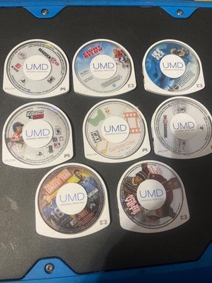PSP Game/Movie Bundle Of  8 As Shown In Photo-Discs Only COD FAmily lego