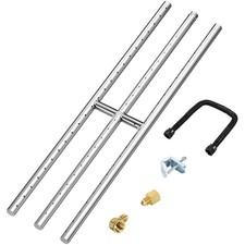 Luxurious 24" x 6" Gas Fire Pit with Connection Kit - Stylish Indoor/Outdoor Use