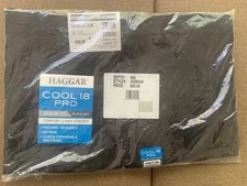 Haggar Mens Cool 18 Pro Classic Fit Pleated Stretch Dress Pants size 44 x 30