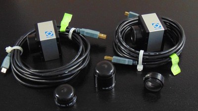 VRMAGIC VR MAGIC FRMFC-22/S CMOS CAMERA (X2) WITH LENSES, ADAPTER AND USB CABLES