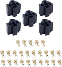 5-Pin 12V 30A/40A Relay Connector with 6.3mm Terminals 5-Pack , Automotive Elec