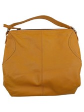 Braun Büffel Damen Leder Umhängetasche Schultertasche Hobo Bag Gelb Senfgelb
