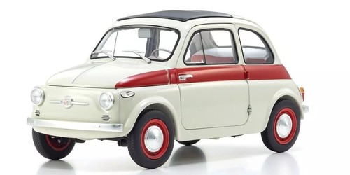 KYOSHO 08966SLG Fiat - 500 Sport 1958 - White Red - 1/18