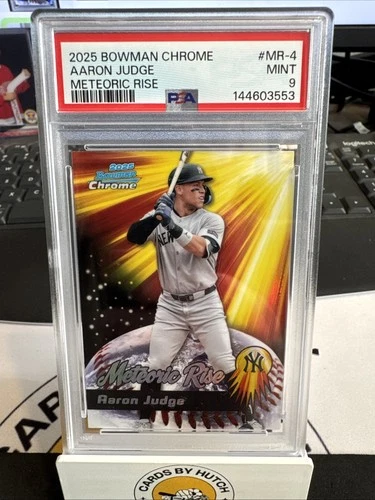 2025 BOWMAN CHROME METEORIC RISE #MR-4 AARON JUDGE PSA 9