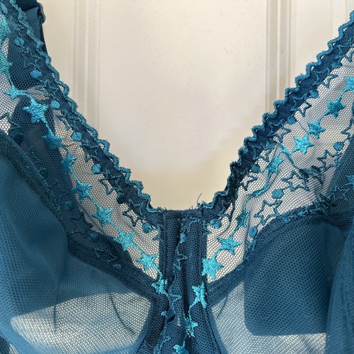 Elomi Matilda Teal Stars Underwire Stretch Sheer US 34I UK 34G EL8900 - Picture 3 of 7