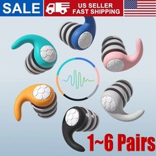 Reusable Silicone Ear Plugs Noise Cancelling Earplugs Protector Study Sleep Swim