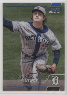 2022 Topps Stadium Club Chrome Blue Refractor 121/199 Casey Mize #134 9h3
