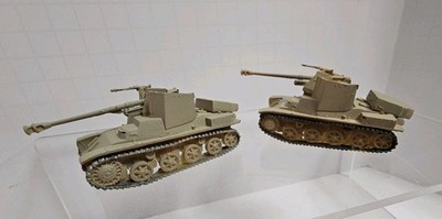 (2) US Casts German Sd.Kfz 139 Marder III Tank Destroyer - 1/76 Resin, Built 12k