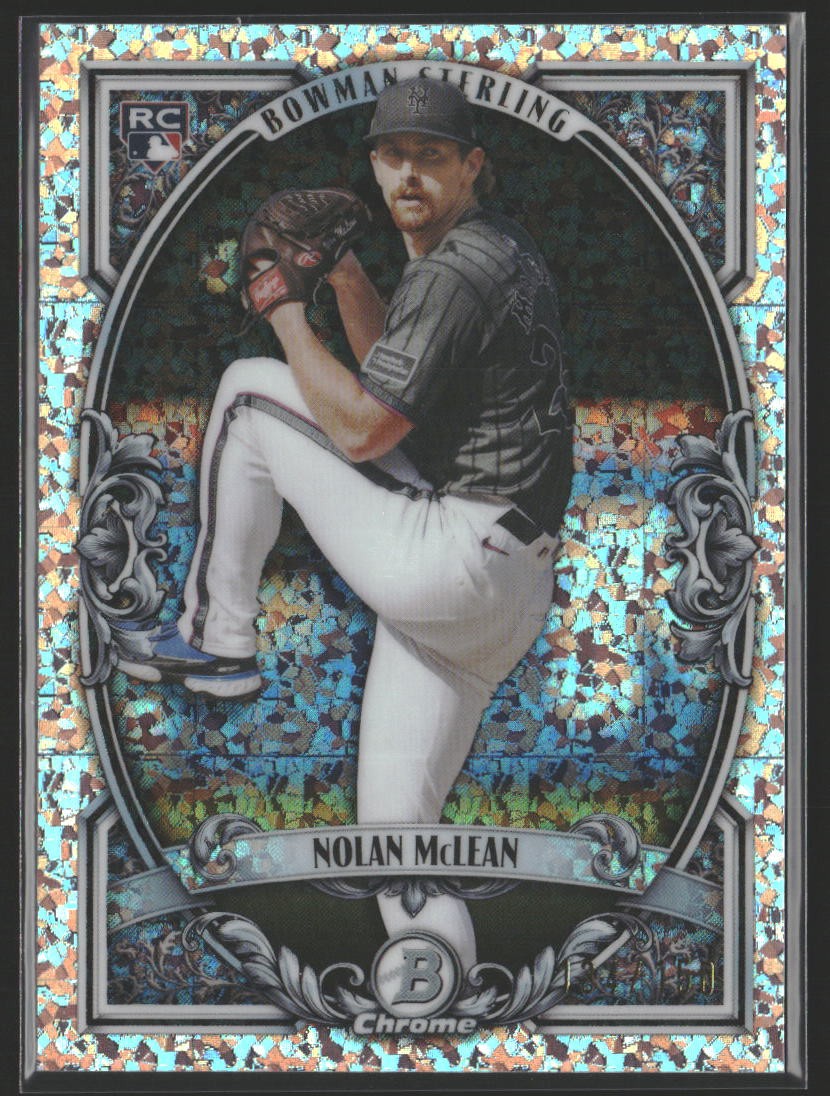 2026 Bowman #BST-8 Nolan McLean Bowman Sterling Mini Diamond Refractor #/150 RC