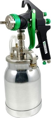 Professional Siphon Feed Spray Paint Gun   1.8mm & 2.2mm Tips, 1000cc Cup