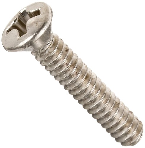 SCUD Single Coil Pickup Mounting Screws, Inch Size, 6-Piece, Chrome, W-SPOC