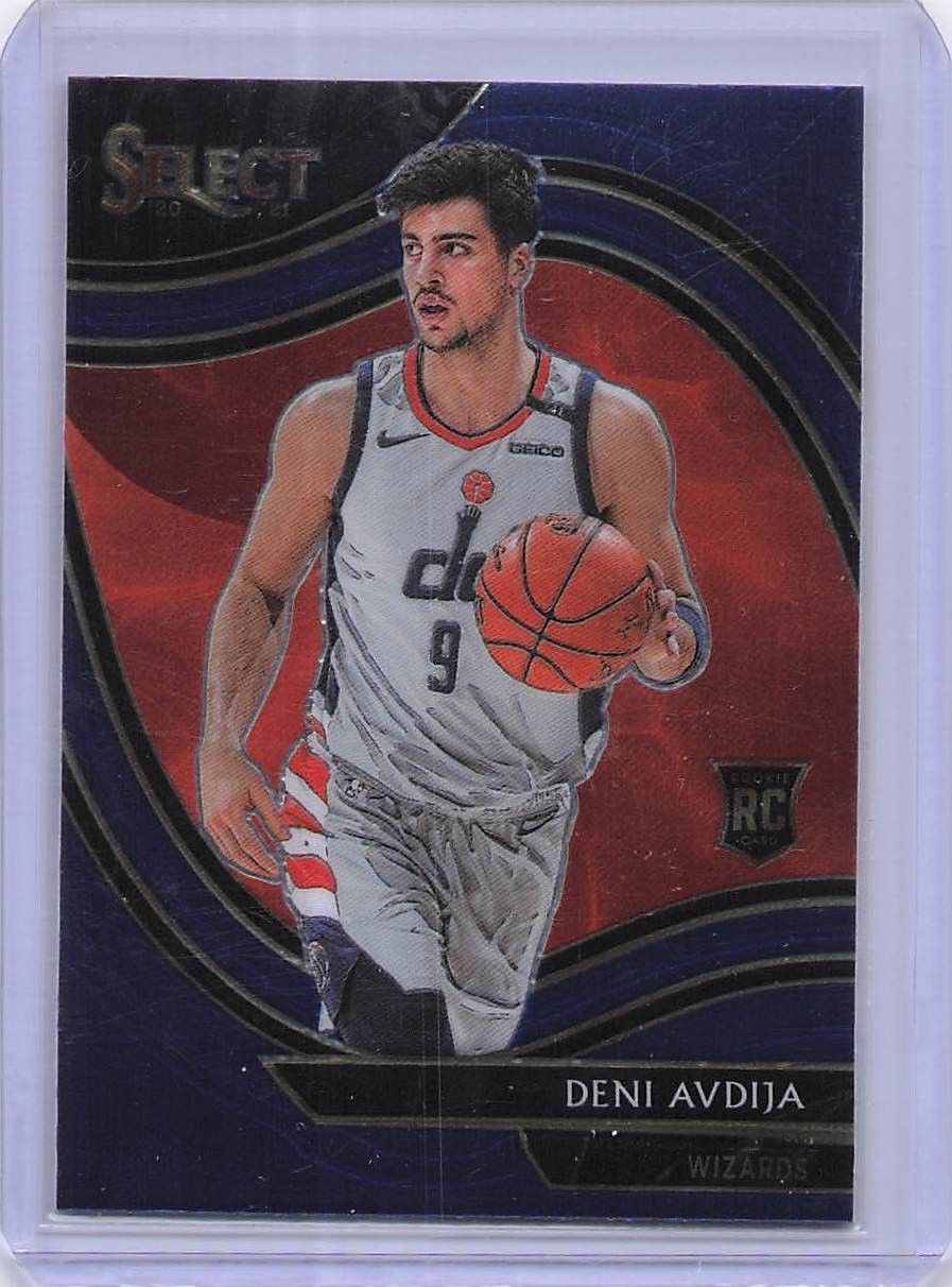 2020-21 Panini Select #292 Deni Avdija Rookie Courtside Blue / Wizards