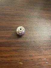 Antique African Brown Glass With Blue And White Eye Bead