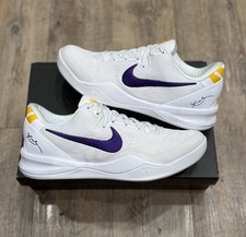 Size 10 - Nike Kobe 8 Protro Lakers HomeWhite Purple Very Clean No Drag With Box