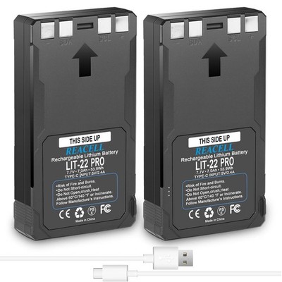 2Pack 7000mAh LIT-22 Battery for SPYPOINT Cellular Trail Cameras Flex-M Flex-S